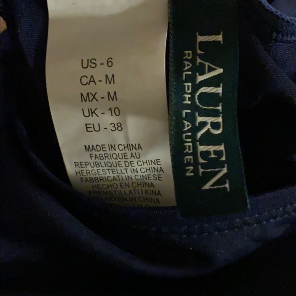 LAUREN Ralph Lauren Blue Laced Tubini Tankini Top - Picture 11 of 11